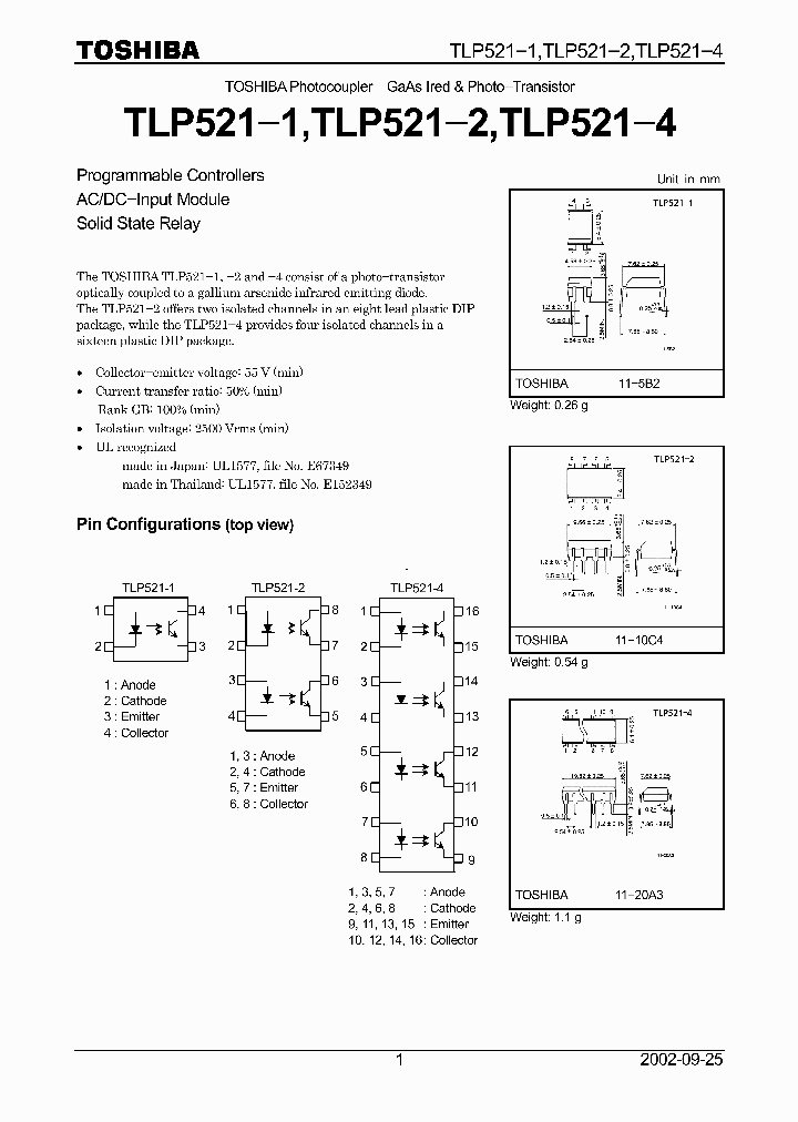 TLP521-4_1784488.PDF Datasheet