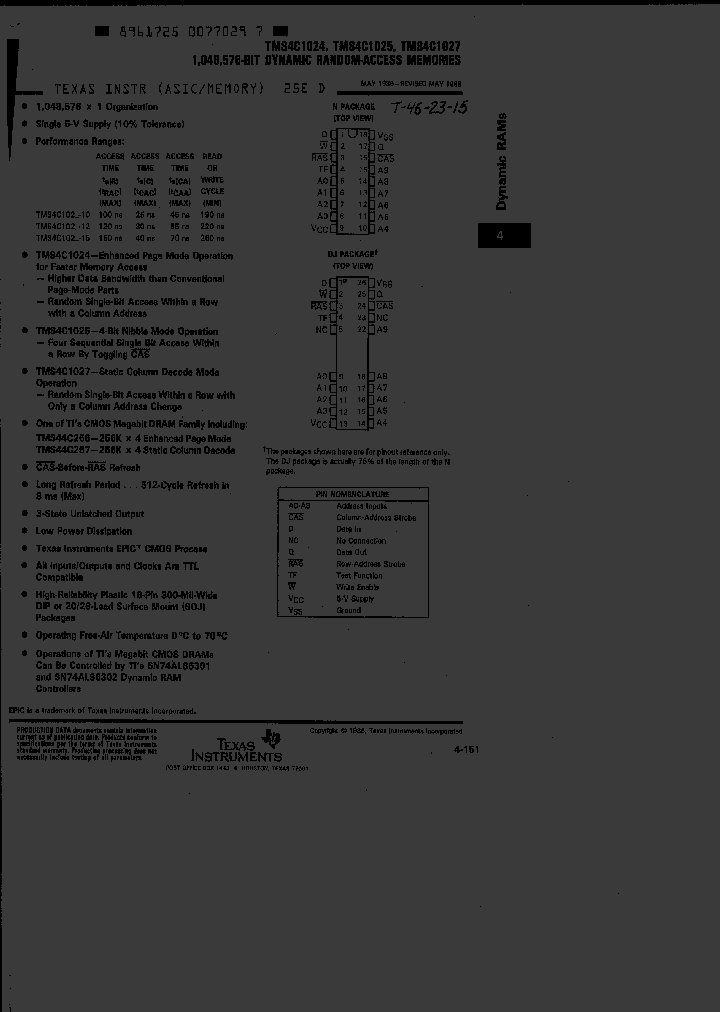 TMS4C1024-15N_1496861.PDF Datasheet