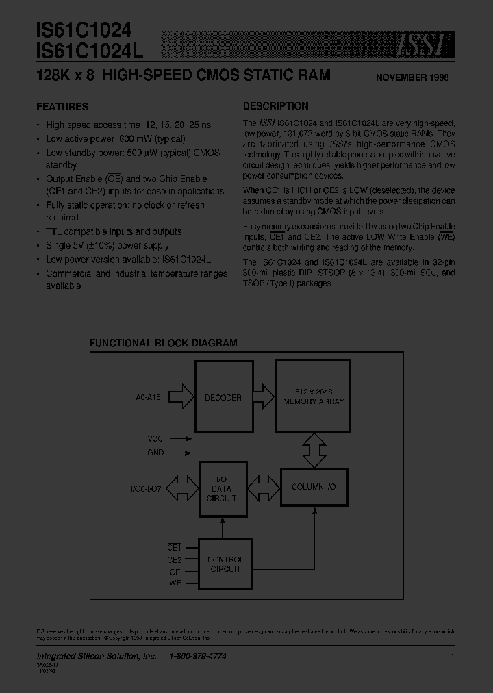 IS61C1024-15NI_1496864.PDF Datasheet