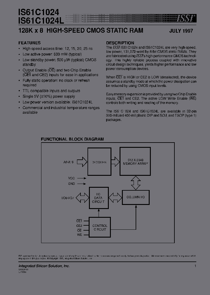 IS61C1024-25M_1497919.PDF Datasheet