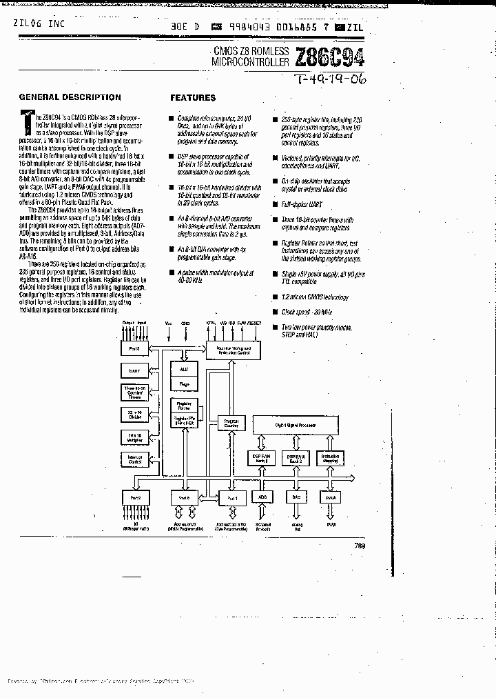 Z86C94-25FSC_1497717.PDF Datasheet