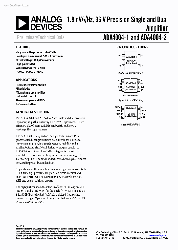 ADA4004-1_1788439.PDF Datasheet