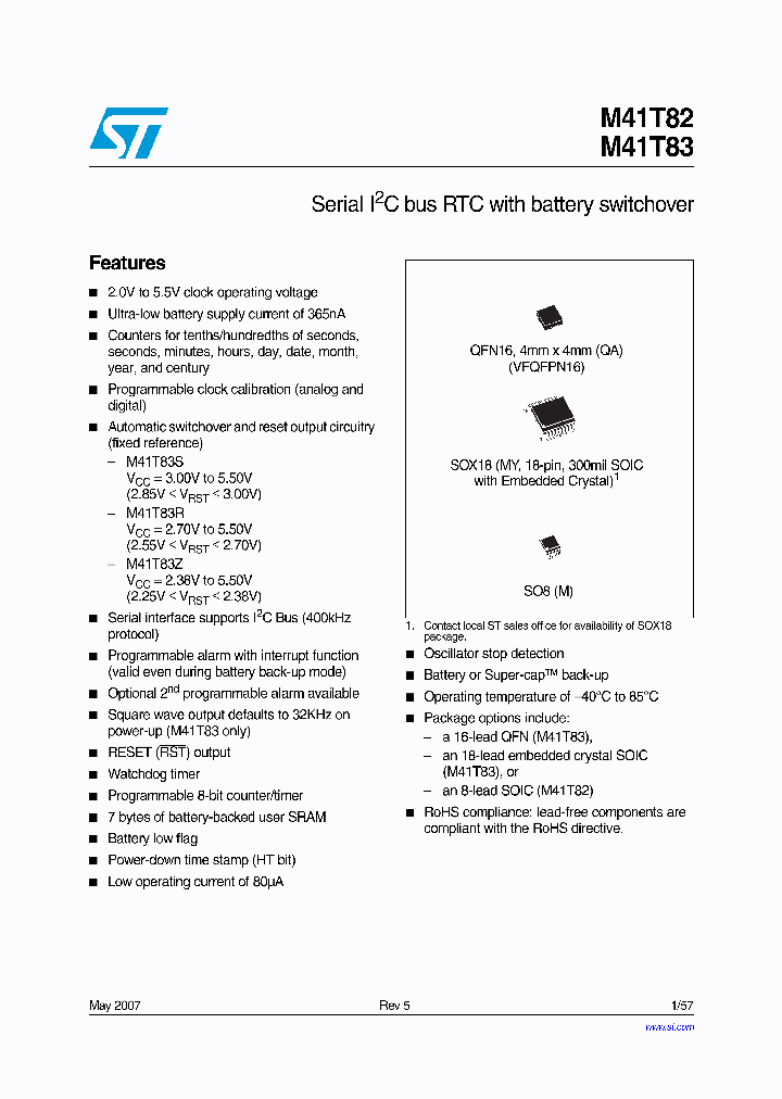 M41T82_1515067.PDF Datasheet