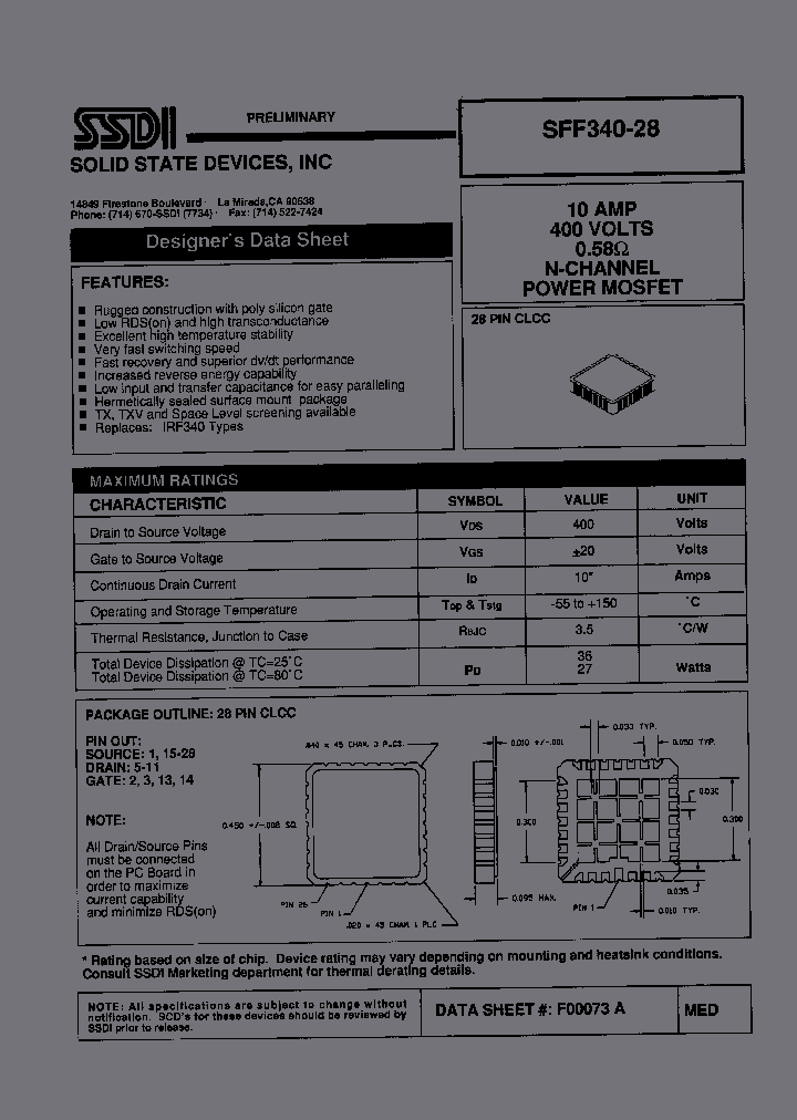 SFF340-28_1520583.PDF Datasheet