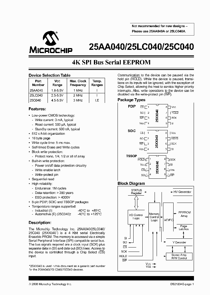 25AA040-IP_1522675.PDF Datasheet