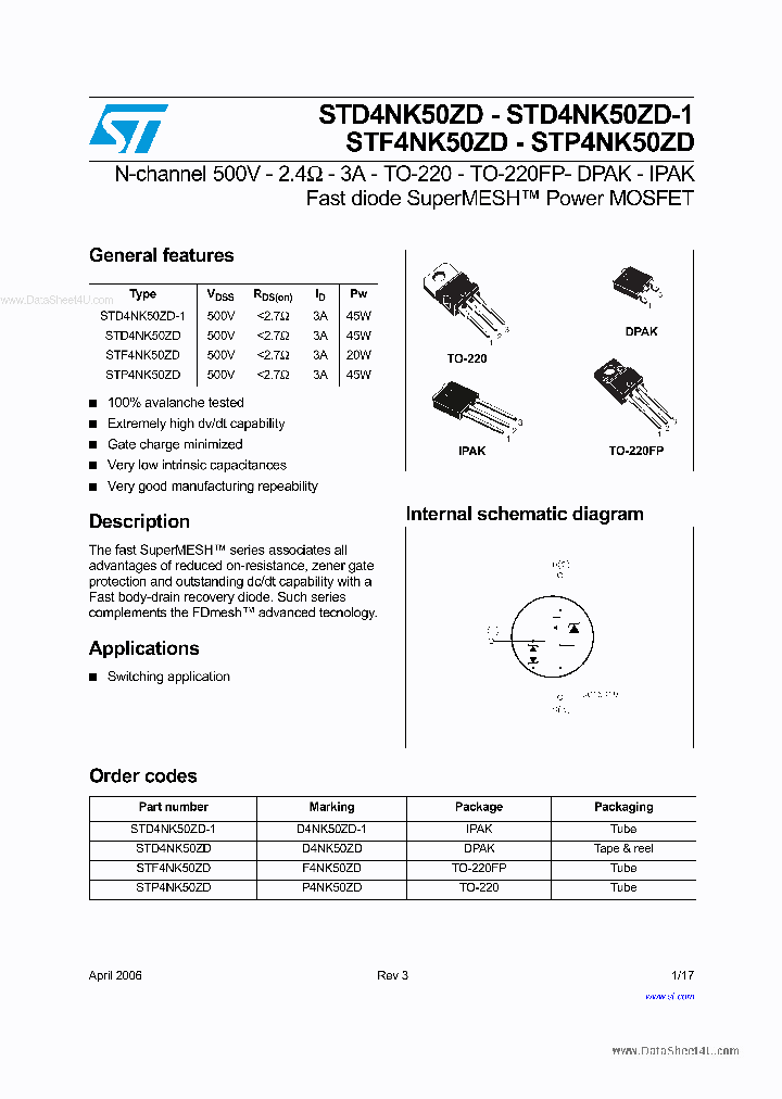 STP4NK50ZD_1772647.PDF Datasheet