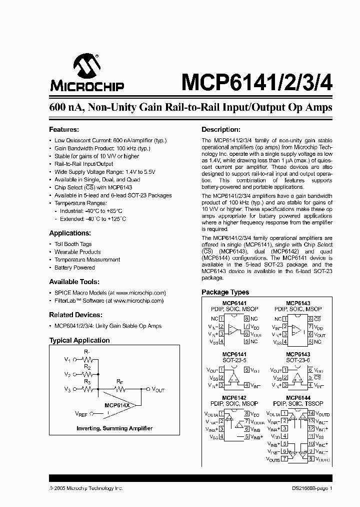 MCP6141-IP_1527941.PDF Datasheet