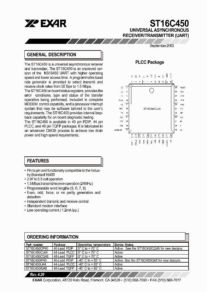 ST16C450IJ44-F_1532365.PDF Datasheet