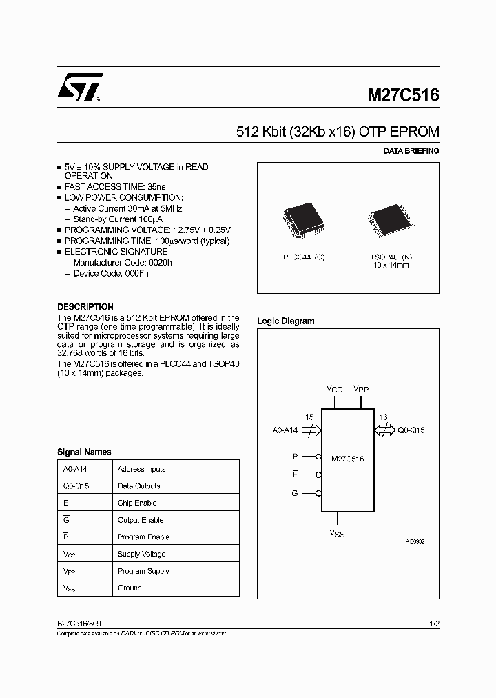 M27C516_1547159.PDF Datasheet