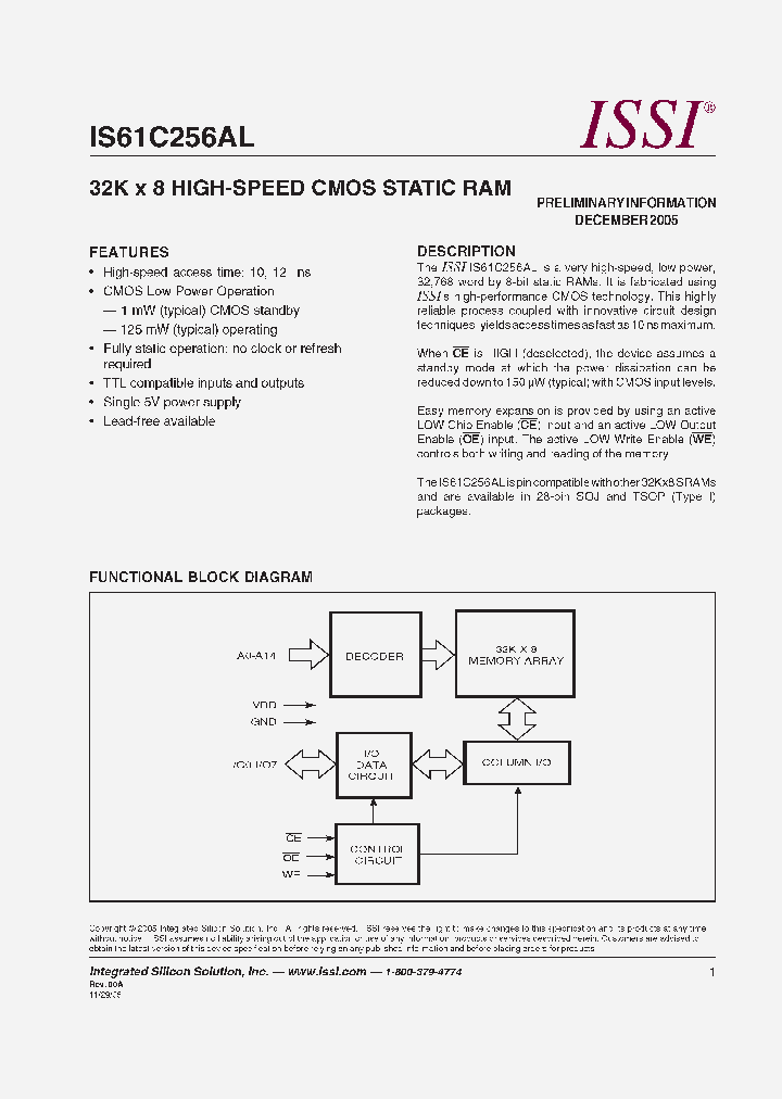 IS61C256AL-10J_1546610.PDF Datasheet