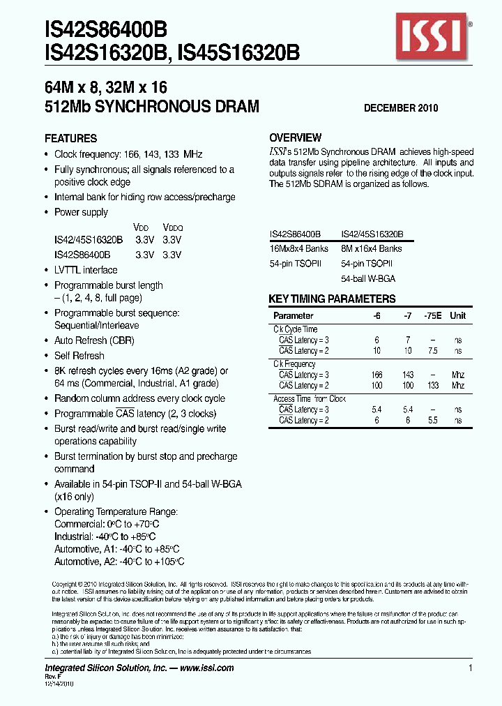 IS42S86400B-7TLI_1558370.PDF Datasheet