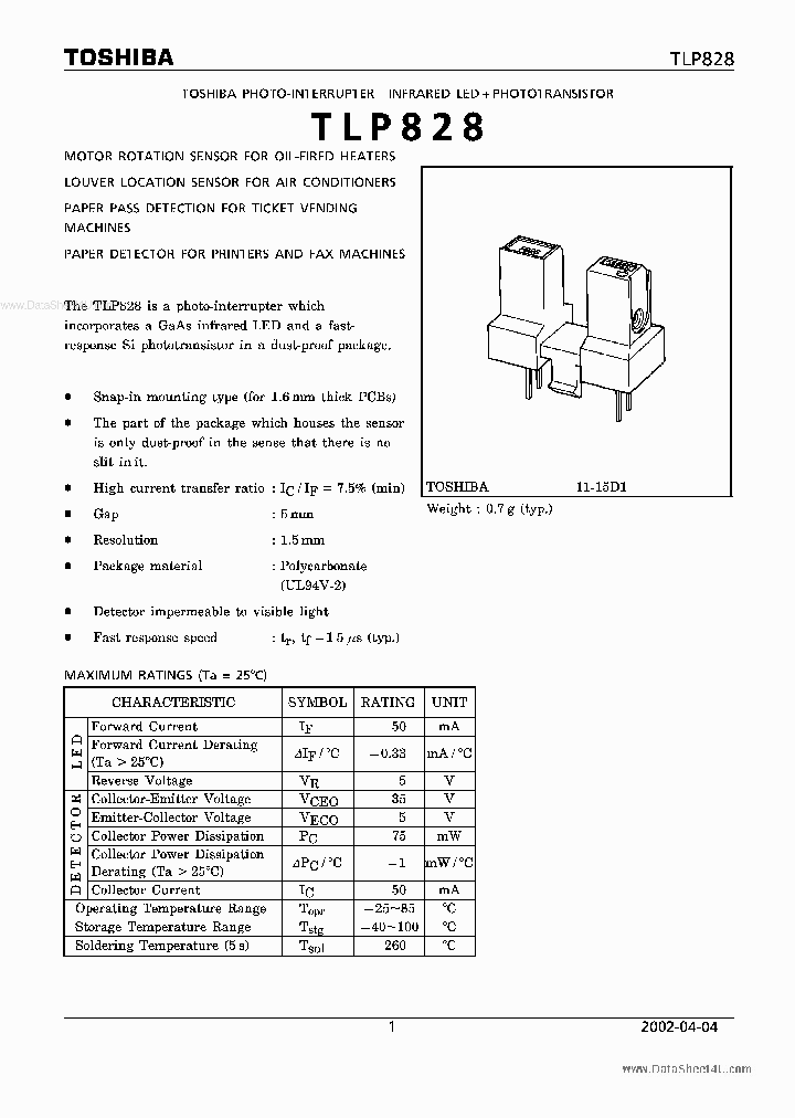 TLP828_1795555.PDF Datasheet