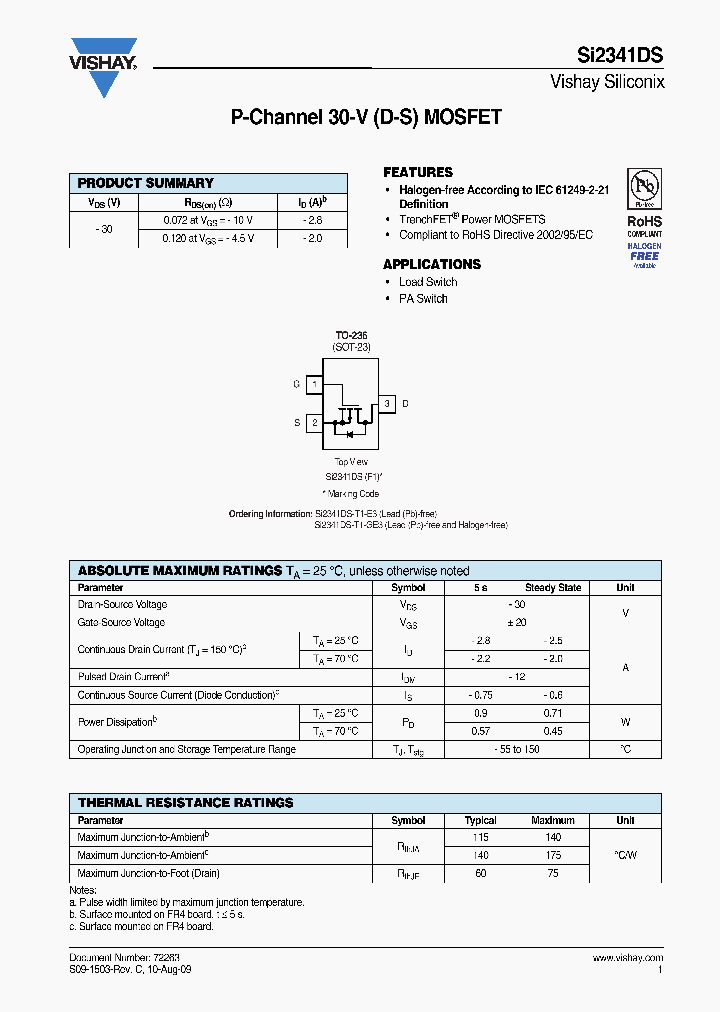 SI2341DS-T1-GE3_1563592.PDF Datasheet