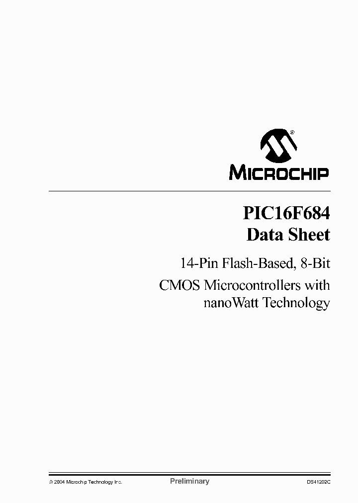 PIC16F684-ESL_1568788.PDF Datasheet