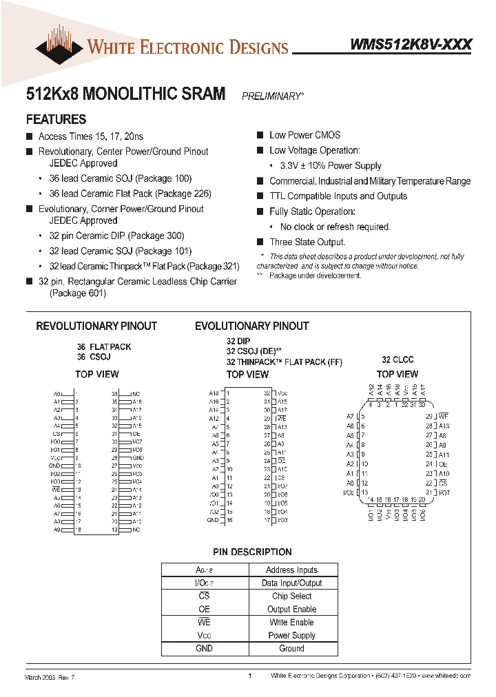 WMS512K8V-XCLX_1571893.PDF Datasheet