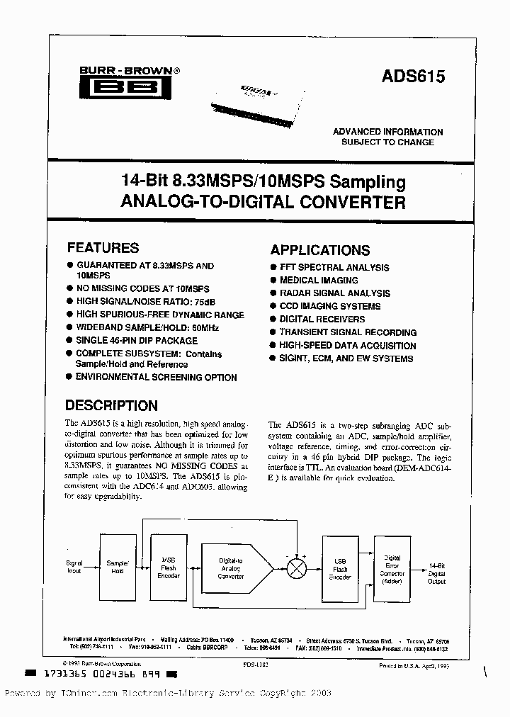 ADS615_1563672.PDF Datasheet