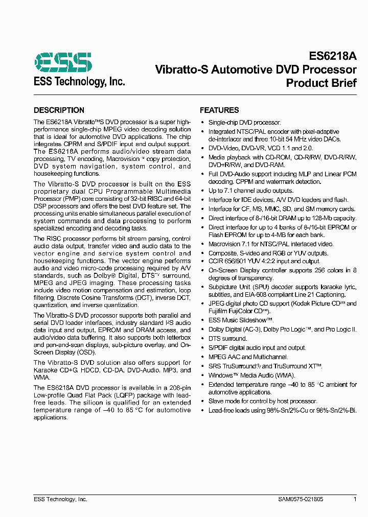 ES6218A_1577483.PDF Datasheet