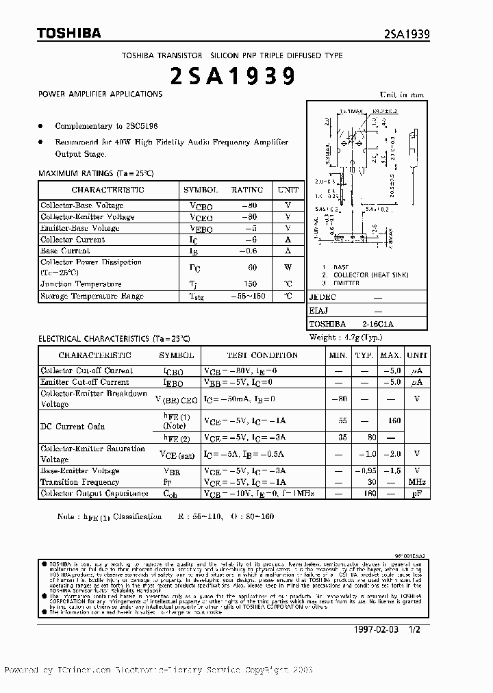 2SA1939O_1574720.PDF Datasheet
