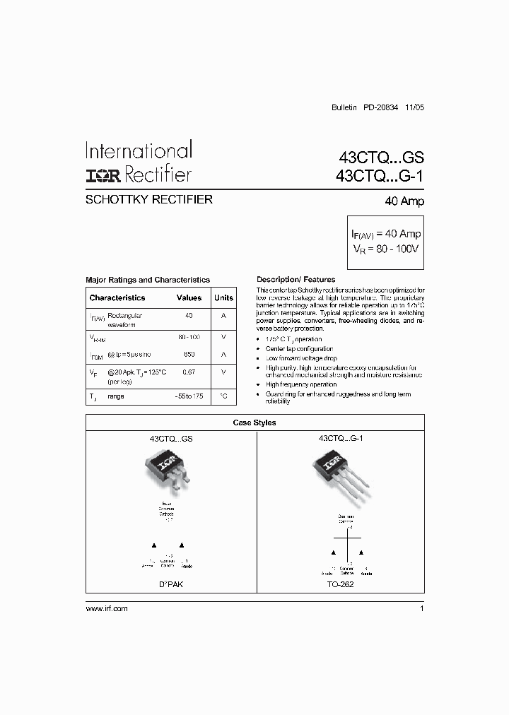 43CTQ100-1PBF_1605169.PDF Datasheet
