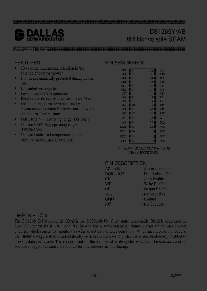 DS1265Y-100-IND_1606182.PDF Datasheet