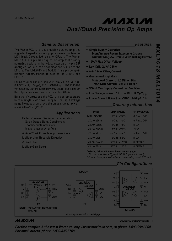 LT1013DCD_1608594.PDF Datasheet