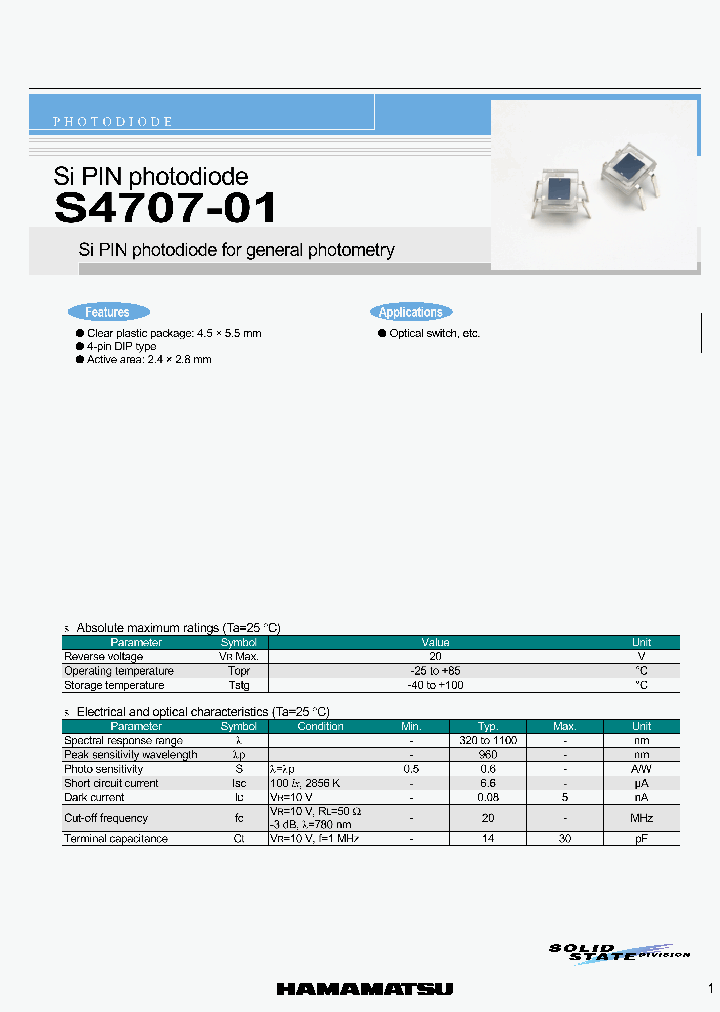 S4707-01_1616490.PDF Datasheet