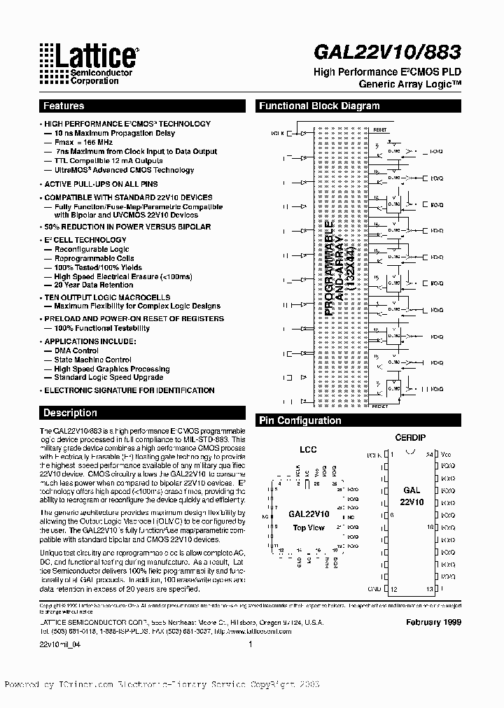 GAL22V10D-30LD883_1619197.PDF Datasheet