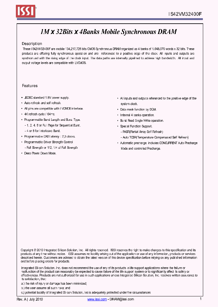 IS42VM32400F-75BLI_1619875.PDF Datasheet