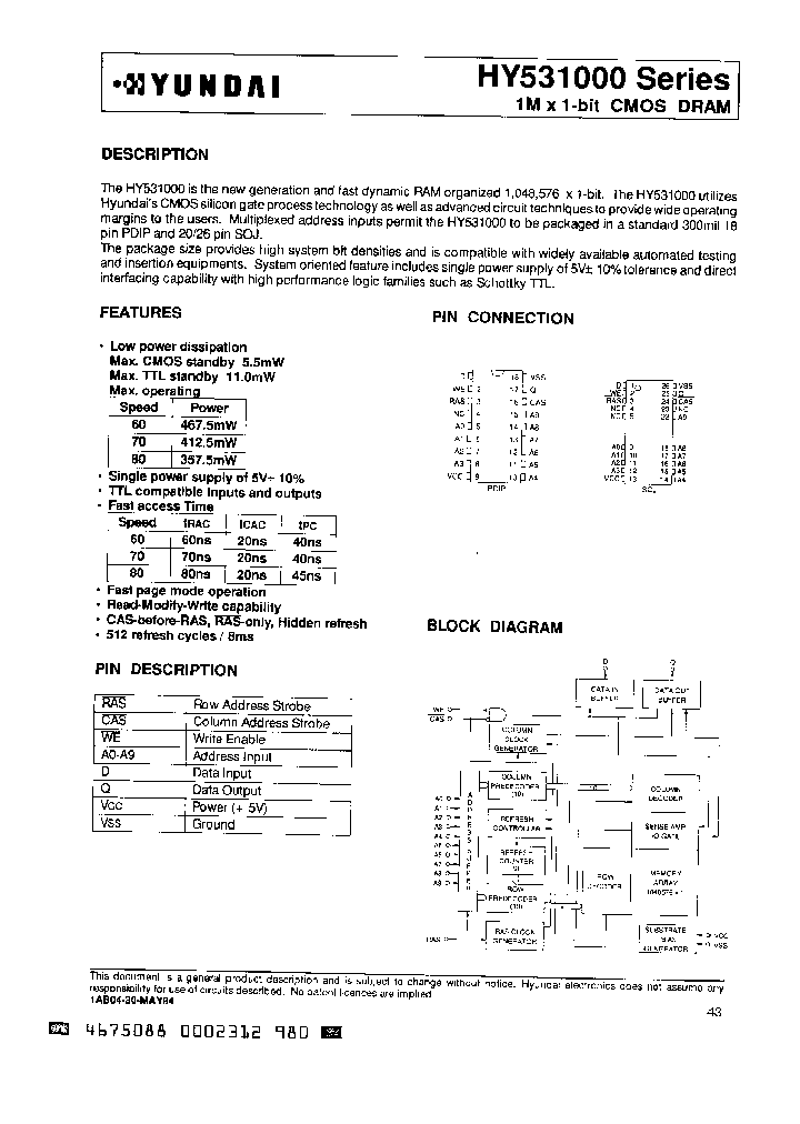 HY531000J-80_1620364.PDF Datasheet