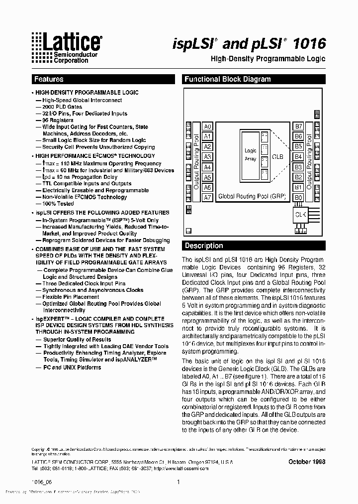 PLSI1016-60LH883_1620962.PDF Datasheet