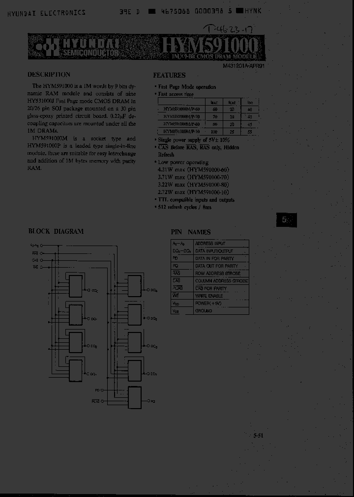 HYM591000P-60_1621725.PDF Datasheet