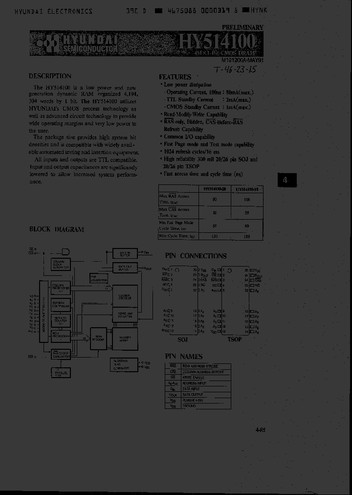 HY514100T-10_1622304.PDF Datasheet