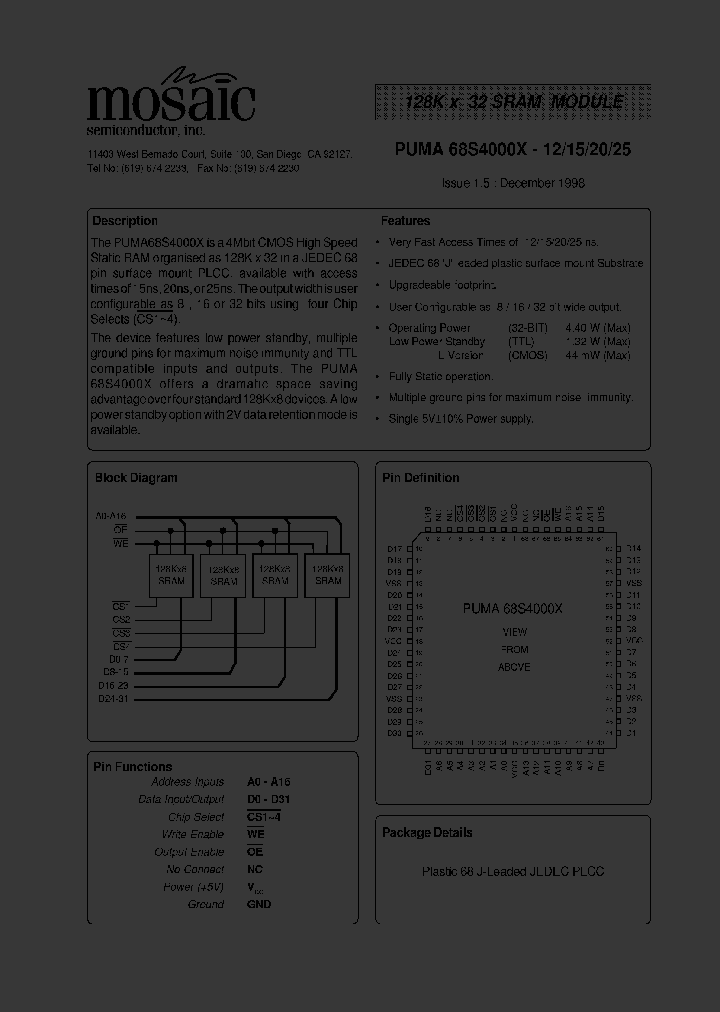 PUMA68S4000X-25_1622912.PDF Datasheet