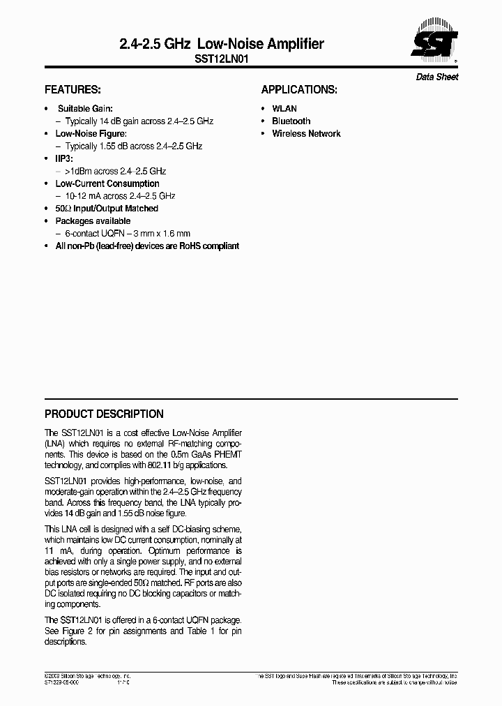 SST12LN01-QU6E_1624817.PDF Datasheet