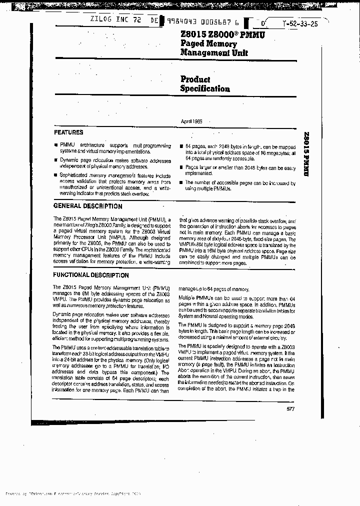 Z8015-CS_1637095.PDF Datasheet