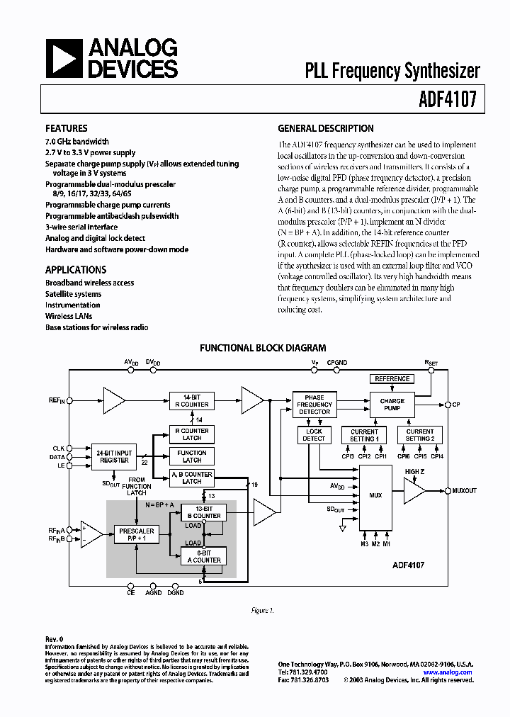 ADF4107BCP_1637269.PDF Datasheet