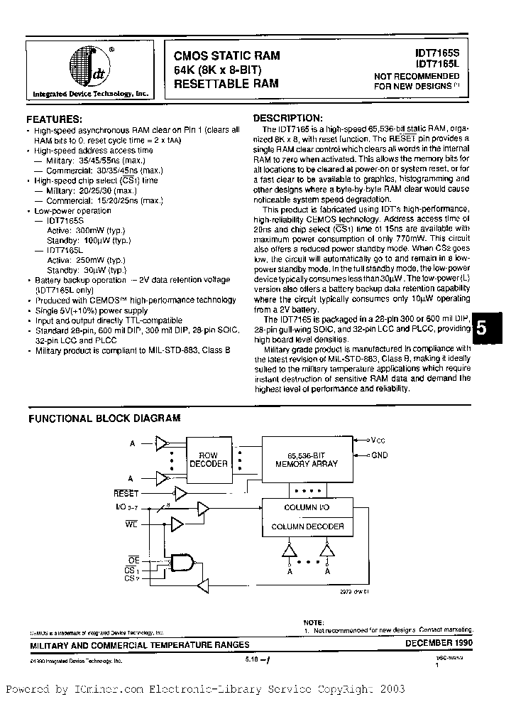 IDT7165S30J_1638117.PDF Datasheet