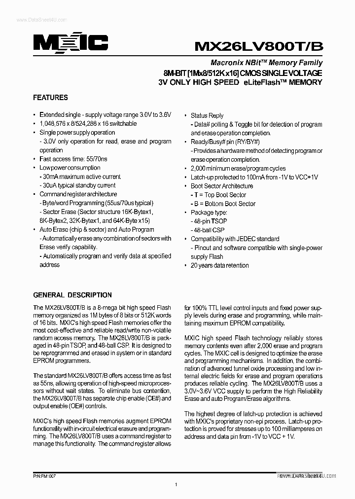 26LV800BTC_1820411.PDF Datasheet