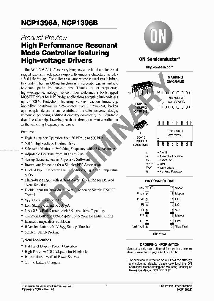 NCP1396A_1820459.PDF Datasheet