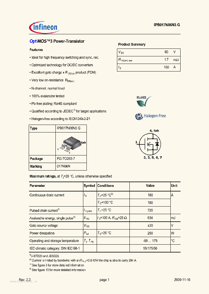 IPB017N06N3G_1821443.PDF Datasheet