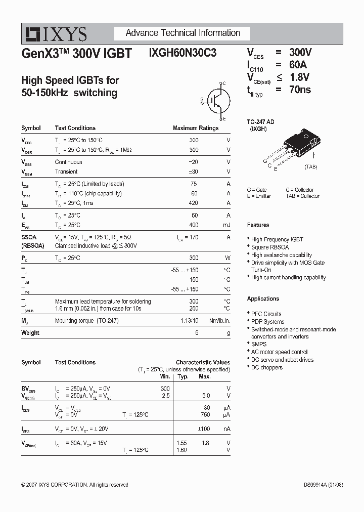 IXGH60N30C3_1824747.PDF Datasheet