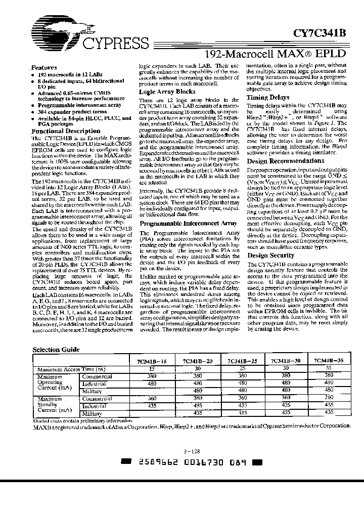 CY7C341B-30JI_1641936.PDF Datasheet