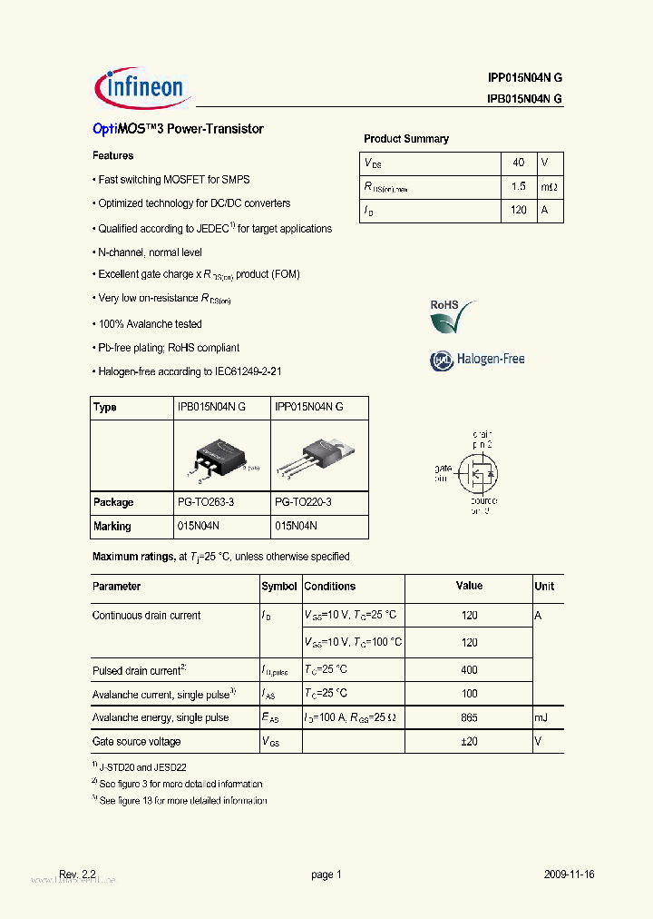 IPB015N04NG_1821441.PDF Datasheet