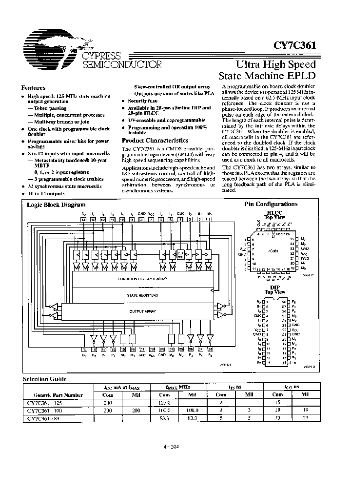 CY7C361L-66LMB_1643895.PDF Datasheet