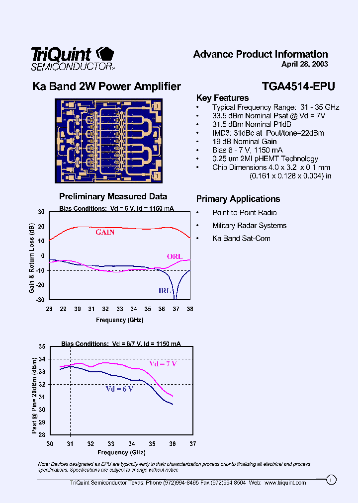 TGA4514-EPU_1634547.PDF Datasheet
