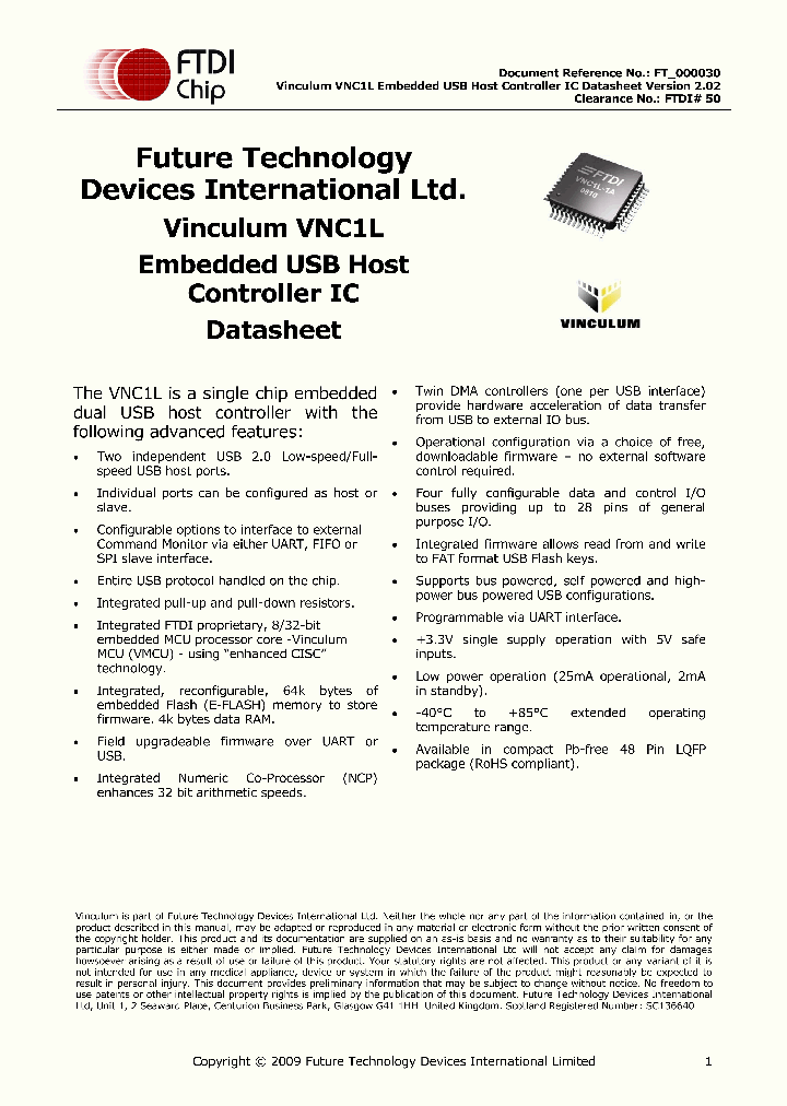 VNC1L-1A-TRAY_1643853.PDF Datasheet
