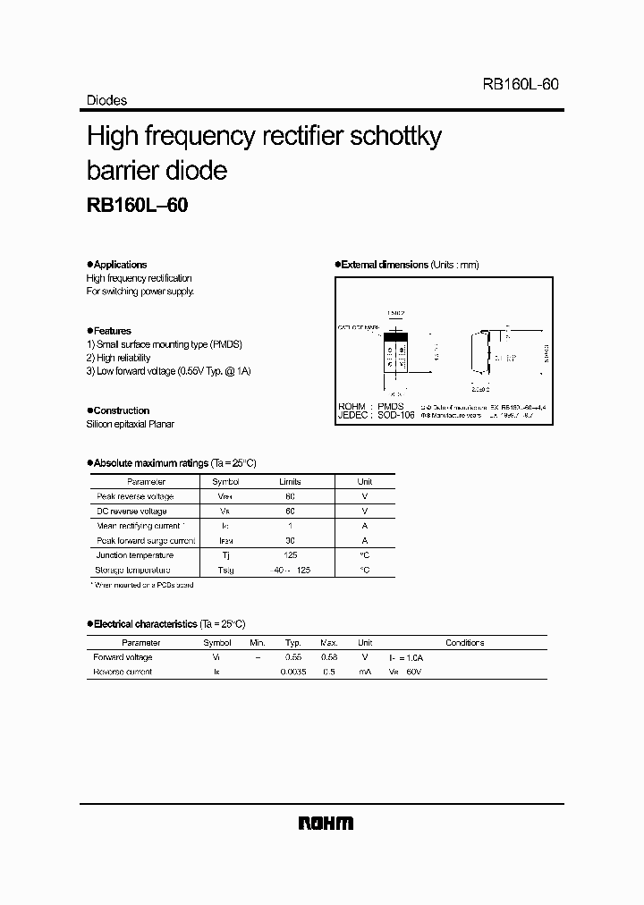 RB160L-60_1620565.PDF Datasheet