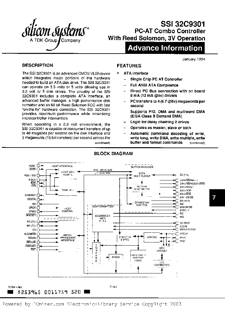 SSI32C9301-CGT_1673328.PDF Datasheet