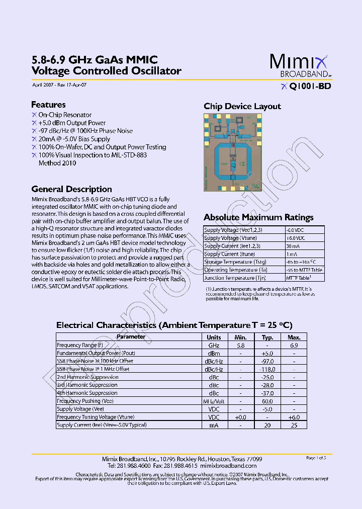 XQ1001-BD-000V_1672797.PDF Datasheet