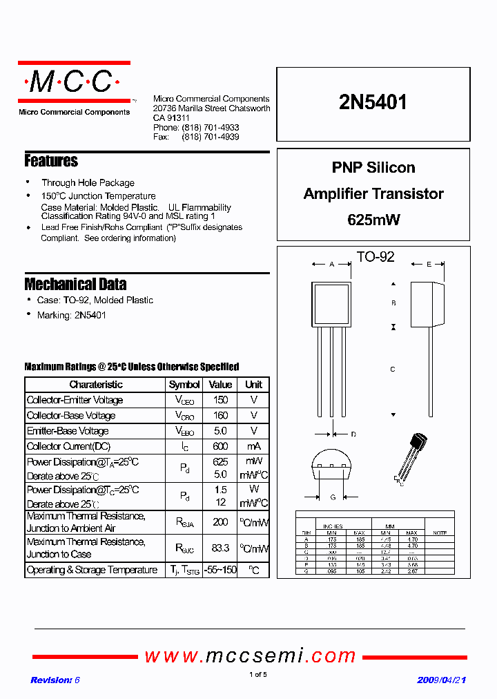 2N5401-AP_1672542.PDF Datasheet